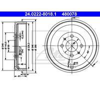 2x Brake Drum for LANCIA FIAT ALFA ROMEO:STRADA Pickup,PALIO Weekend, 60814839