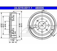 2x Brake Drum for LANCIA FORD FIAT:PUNTO Van,DELTA II,DEDRA SW,BRAVO I,TEMPRA,