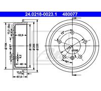 Rear Brake Drum MB:W168,A 1684230401 A1684230201 A1684230401 1684230201