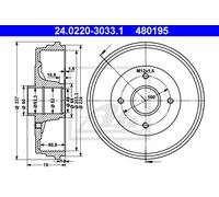 2x Brake Drum for NISSAN RENAULT:NOTE,NOTE VAN,CLIO III,MARCH III,MICRA III