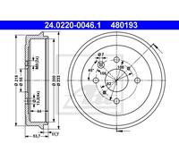 2x Brake Drum for TOYOTA PEUGEOT CITROËN:C1 II,AYGO,108,107,C1, 42431-0H010