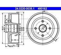 2x Brake Drum for VAUXHALL OPEL:CORSA C Hatchback Van,TIGRA TwinTop,CORSA C,
