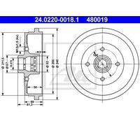 2x Brake Drum for VW SKODA SEAT AUDI:FLIGHT III CLASSIC,QUANTUM B2 Variant,
