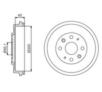 BOSCH 0 986 477 191 Brake drum
