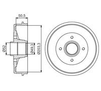 BOSCH 0 986 477 197 Brake drum