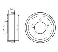 2x Brake drum Rear Axle 0 986 477 213 BOSCH for SUZUKI VITARA / ESCUDO