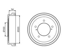 2x Brake drum Rear Axle 0 986 477 236 BOSCH for SUZUKI GRAND VITARA I