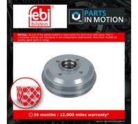 2x Brake Drums (Pair) Rear 180mm 10537 Febi Set 424744 424744SK1 Quality New