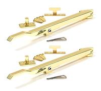2X Brass Casement Locking Stay Arms - 10" Window Handles