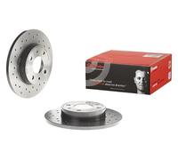 2x BREMBO 08.5085.31 Brake Disc Rear For Fiat 500 / 595 / 695 500C / 595C / 695C