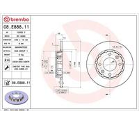 2X Brembo 08.E888.11 Rear Solid Brake Discs Fits Vauxhall Peugeot Citroen 2008 2