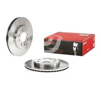 2x BREMBO Brake Disc Front Internally Vented With Bolts/Screws Fits Honda Jazz