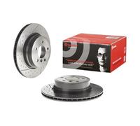 2x BREMBO Brake Disc Rear Internally Vented With Bolts/Screws Fits BMW 1 Series