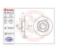 Brembo Brake Disc (Pair) 08.B413.21