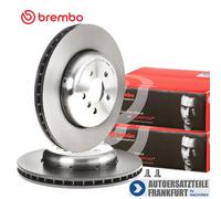 2x BREMBO Front Brake Discs BMW 3 / 5 / X3 X5 G20 / 21 G22 / 23 G30 / 31 G32 ...