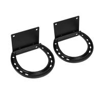2X Bridle hanger, horse harness ring, solid steel black coated horseshoe harness, bridle hanger for stables