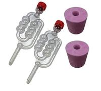 2X Bubbler Airlock and 2X Bored Rubber Bung to fit 1 Gallon 6 Bottle Glass demijohns