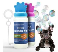 2x Bubbles PEANUT BUTTER and BEEF Blowing Bubbles for Dogs Safe SCENTED OIL Interactive Toys for Boredom Puppy and Large Dogs Outdoor Assorted (240ml (Pack of 2), Peanut Butter)