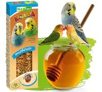 2x Budgie Sticks with HONEY Parakeets Flask Bird Food 85g Canary Parrots Parakeet Finches Canaries Budgies Pet Seed Treats Pack of Two Hooks