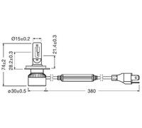 2x Bulb P43t LED 64193DWXTR OSRAM