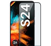 2x bulletproof film for Samsung Galaxy S24 real glass full screen cover prote...