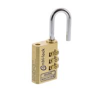 Padlock Heavy Duty Lock Burg-Wachter Combi 80 Brass 30mm 3-Dial Combination