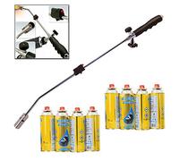 2X Butane Gas Weed Wand Blowtorch Garden Torch Weeds Killer Burner + 8 Gas Refills