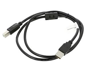 2X CA-USBA-11CC-0010-BK Cable USB 2.0 USB A Male, USB B Male Gold Plated 1m 3
