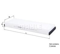 MAHLE LA 239/S Interior Cabin Air Filter - Pollen Filter - Car