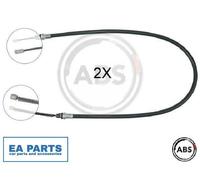 2x Cable, parking brake for SMART CABRIO CITY-COUPE CROSSBLADE A.B.S. K16626