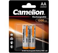 2x Camelion AA 1500mAh NiMH Rechargeable Batteries 1.2V HR6
