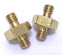 2x Camera Tripod 1/4 to 1/4 Copper Screws Transfer Connect-or Flash Light-ing Lamp Holder Hot Shoe Boots Platform Quick Mount-ing Plate Connecting Adapter Photograph-y Shoot Film Parts Accessories