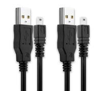 2x Camera USB Cable Panasonic Lumix DMC-FH1 1A Black