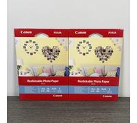 2x Canon Restickable Photo Paper | RP-101 | 4x6in | 2 x Pack of 5 | New / Sealed