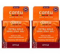2x Cantu Shea Butter Edge Stay Gel Extra Hold Perfect for Sleek,Smooth Style 64g