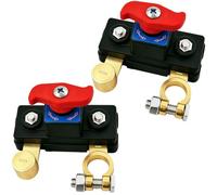 2x Car Battery Power Cut-Off Switch, 12V 24V Isolator with Pure Copper Core | 100A Manual Rotary Anti-Leakage Master Switch. Universal for Truck, Boat, Caravan & Agricultural Vehicles
