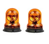 2x Car Breakdown Amber Revolving Rotating Orange Beacon Recovery Light 12V 24V