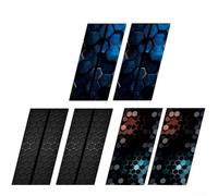 2x Car Door Post B Pillar Decal Stickers Waterproof For Honeycomb Pattern for Long Term Vehicle Application (A)