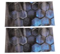 2x Car Door Post B Pillar Decal Stickers Waterproof For Honeycomb Pattern for Long Term Vehicle Application (B)