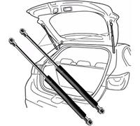 2x Car Rear Tailgate Boot Gas Struts,Replacement Auto Parts,for Nissan MICRA C+C III (K12)[2005-](OEM.90450BC10A)-38.1cm