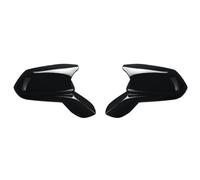 2x Car Rearview Mirror Housing Replacement for Chevy For Camaro SS RS ZL1 LT 2016-2021 Door Side Horn Style Exterior Cover Cap Shells Rearview Shell(Carbon look)(Gloss Black)