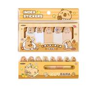 2x Cartoon Capybara Fun Sticky Notes,Cute Index Labels Page Markers Stickers,Adorable Animal-Themed Self-Adhesive Stationery For Textbooks,Notebooks,Versatile School,Office Supplies,Perfect Study Tool