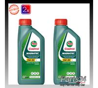 2x CASTROL 1612B2 Engine Oil Magnatec 5W-30 P 1L 1 Litre Synthetic Lubrication