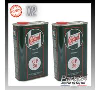 2x Castrol Classic GP50 monograde SAE50 Classic Engine Oil 1 Litre Low Detergent