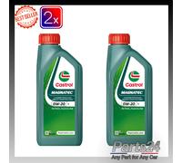 2x Castrol Magnatec 0W-20 E Fully Synthetic Engine Oil - 1 Litre 1L