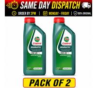 2x Castrol Magnatec 0W-20 FE 1L 1608A6 A1/B1 Fully Synthetic Engine Oil