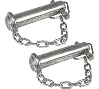 2x Category 2 Top Link Pins & Chain 25 x 90mm Replacement for Massey Ferguson Ford Tractor