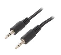 2X CCA-404-2M Cable Jack 35mm 3pin Male Both Sides 2m Black GEMBIRD