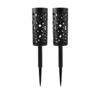 2x Cemetery Flower Holder - Metal Decorative Cemetery Vase | Hollowed Flowers Sturdy Holder for Garden Outdoor Garden Planter Patio Memorial