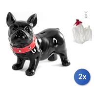 2X Ceramic Dog Piggy Banks 2 Assorted Home